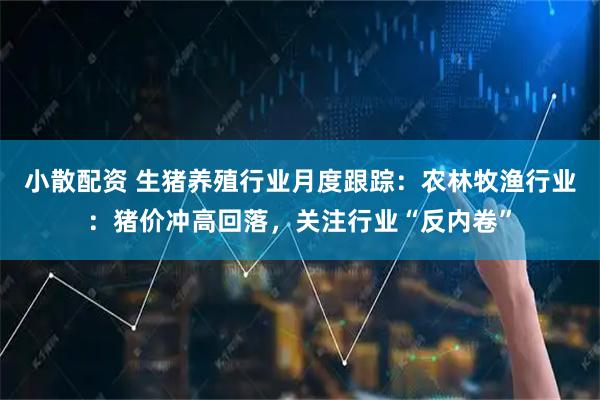 小散配资 生猪养殖行业月度跟踪：农林牧渔行业：猪价冲高回落，关注行业“反内卷”